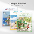 【𝗔𝗦𝗛】Watercolor Painting Book Coloring Comes with Paint Doodle Creative Art Painting Art Colouring Book