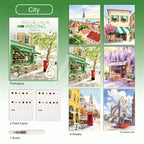 【𝗔𝗦𝗛】Watercolor Painting Book Coloring Comes with Paint Doodle Creative Art Painting Art Colouring Book