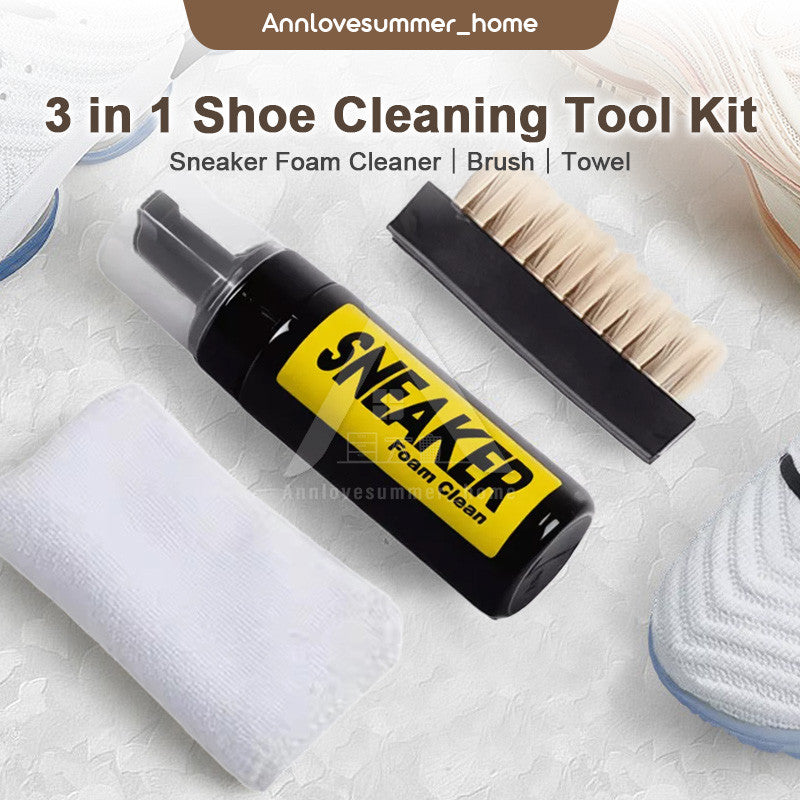 【𝗔𝗦𝗛】Sneaker Cleaning Kit for Dirt and Stain Removal with Brush and Towel