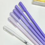 【𝗔𝗦𝗛】6 Pieces Gel Pen Set Morandi Color Black Pen 0.5mm Needle Tip Gel Pens
