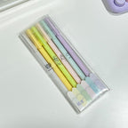 【𝗔𝗦𝗛】6 Pieces Gel Pen Set Morandi Color Black Pen 0.5mm Needle Tip Gel Pens