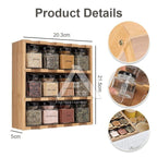 【𝗔𝗦𝗛】Bamboo Spice Rack (Full set included 12 bottles) Organizer Spice Rack 12格调料收纳架