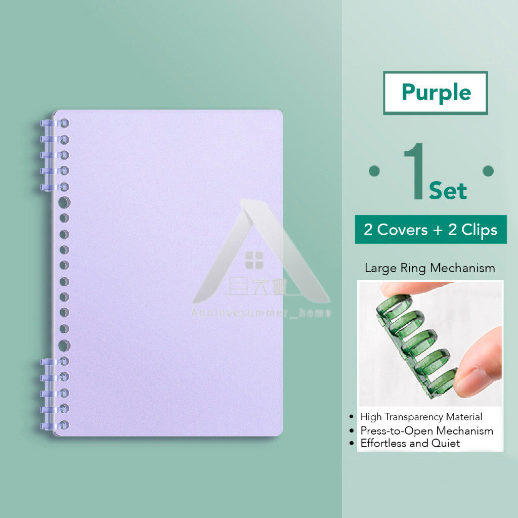 【𝗔𝗦𝗛】FULL SET【120 pages🔥 A5/B5/A4】Muji Colour Candy Notebook Coil Student Stationery Book Notepad  Portable Journal Gift