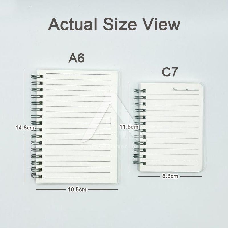 【𝗔𝗦𝗛】Matt Cover Mini Notebook C7 Spiral Wire O Planner Journal Notebook- Line-Blank-Grid C7迷你线圈笔记本