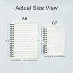 【𝗔𝗦𝗛】Matt Cover Mini Notebook C7 Spiral Wire O Planner Journal Notebook- Line-Blank-Grid C7迷你线圈笔记本