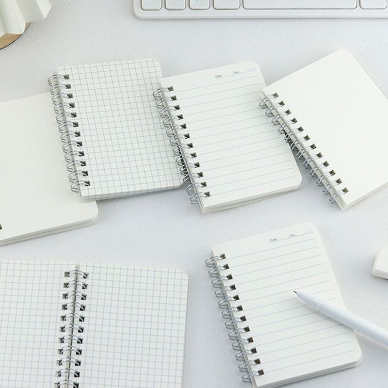 【𝗔𝗦𝗛】Matt Cover Mini Notebook C7 Spiral Wire O Planner Journal Notebook- Line-Blank-Grid C7迷你线圈笔记本