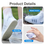 【𝗔𝗦𝗛】Rain Shoe Cover Zipper Anti-Slip Waterproof Reusable Washable Travel Kasut Kalis Air 防水鞋套