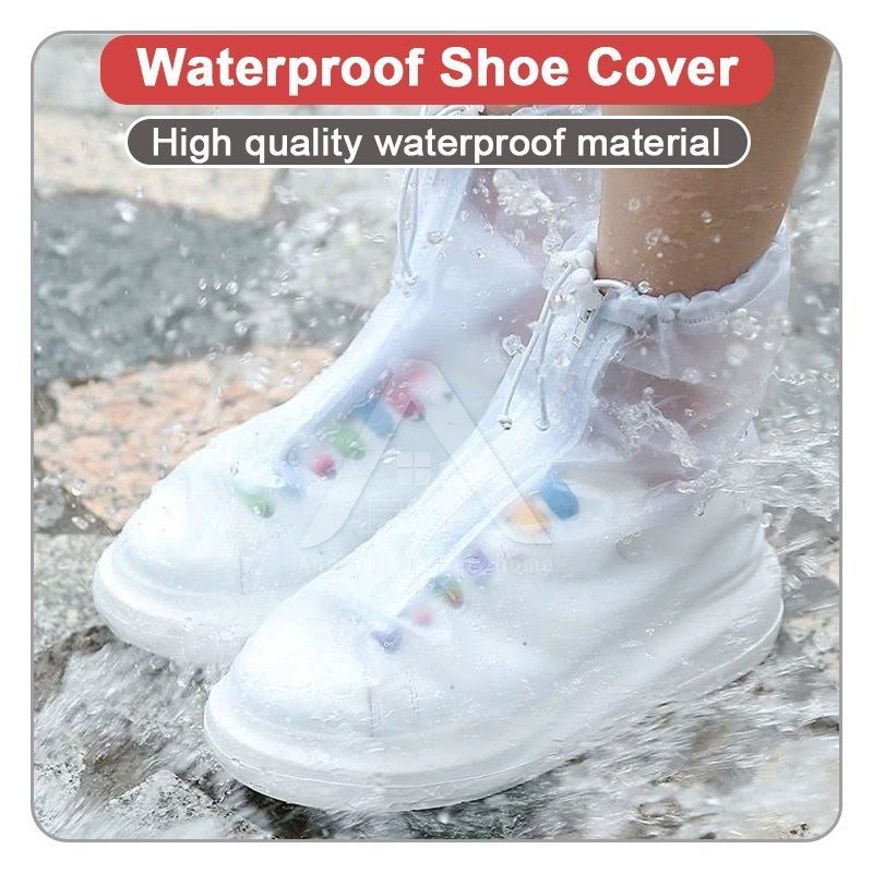 【𝗔𝗦𝗛】Rain Shoe Cover Zipper Anti-Slip Waterproof Reusable Washable Travel Kasut Kalis Air 防水鞋套