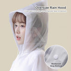 【𝗔𝗦𝗛】EVA Thick Waterproof RainCoat Outdoor Travel Rainwear Reusable Rain Coat Hoodie Poncho Baju Hujan