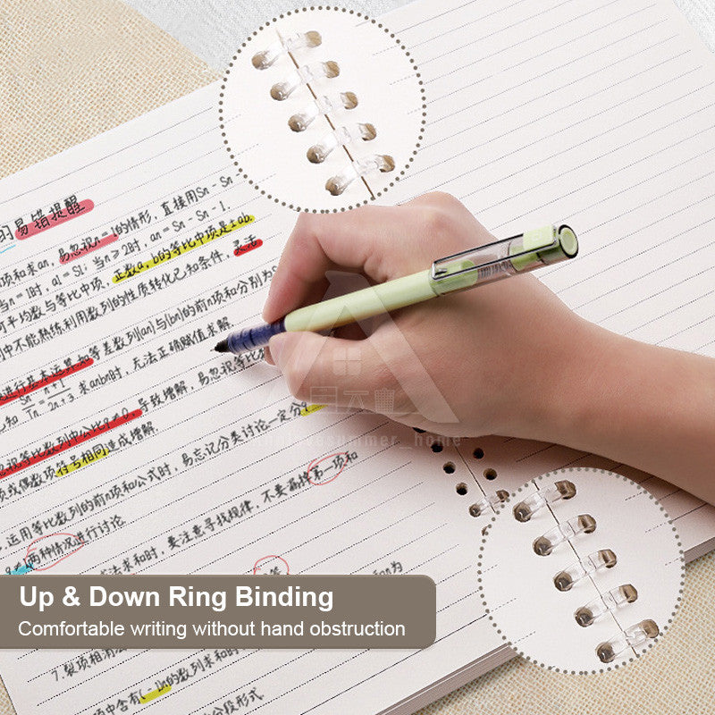【𝗔𝗦𝗛】A5/B5 Cartoon Loose-leaf Notebook, 60 Sheets Lined Coil Notebook, Multi-functional Planner Diary Notebook 活页本
