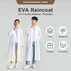 【𝗔𝗦𝗛】EVA Thick Waterproof RainCoat Outdoor Travel Rainwear Reusable Rain Coat Hoodie Poncho Baju Hujan