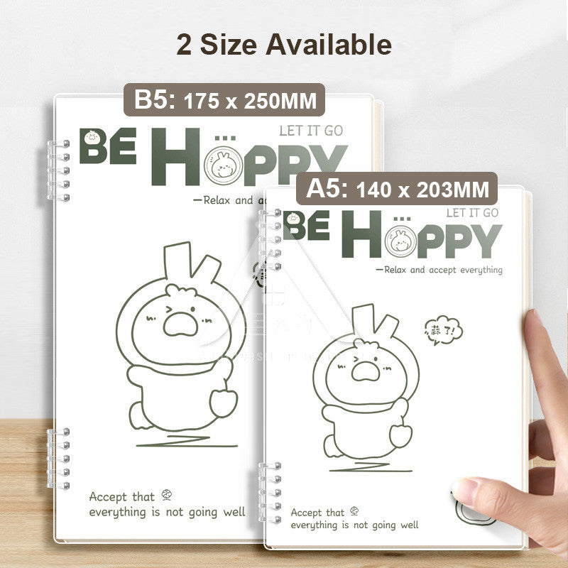 【𝗔𝗦𝗛】A5/B5 Cartoon Loose-leaf Notebook, 60 Sheets Lined Coil Notebook, Multi-functional Planner Diary Notebook 活页本