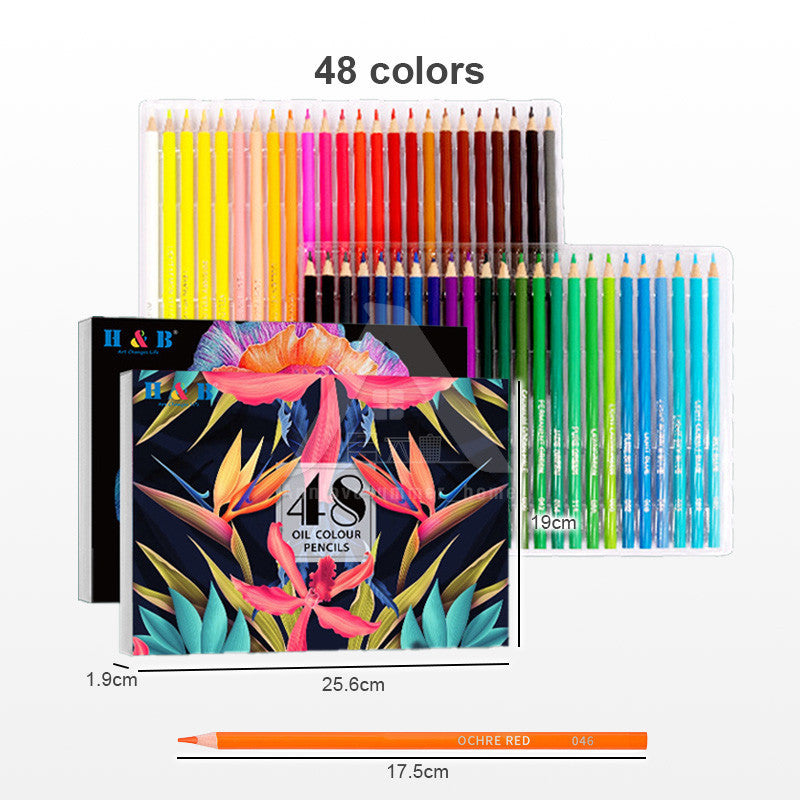 【𝗔𝗦𝗛】48pcs Oil Based Colour Pencils Set for Adult Coloring Books Artist Drawing Sketching Crafting for Beginners/Artist