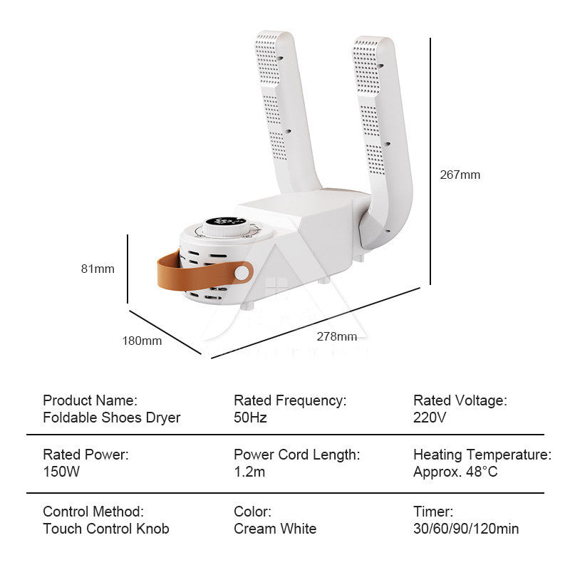 【𝗔𝗦𝗛】Shoe Dryer Intelligent Timing Portable Shoes Dryer Cloths Dryer (Pengering Kasut Baju, Stokin, Slipar)