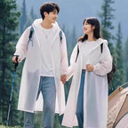 【𝗔𝗦𝗛】EVA Thick Waterproof RainCoat Outdoor Travel Rainwear Reusable Rain Coat Hoodie Poncho Baju Hujan