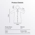 【𝗔𝗦𝗛】EVA Thick Waterproof RainCoat Outdoor Travel Rainwear Reusable Rain Coat Hoodie Poncho Baju Hujan