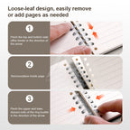 【𝗔𝗦𝗛】A5/B5 Cartoon Loose-leaf Notebook, 60 Sheets Lined Coil Notebook, Multi-functional Planner Diary Notebook 活页本