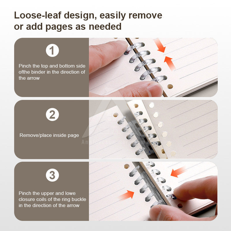 【𝗔𝗦𝗛】A5/B5 Cartoon Loose-leaf Notebook, 60 Sheets Lined Coil Notebook, Multi-functional Planner Diary Notebook 活页本
