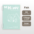 【𝗔𝗦𝗛】A5/B5 Cartoon Loose-leaf Notebook, 60 Sheets Lined Coil Notebook, Multi-functional Planner Diary Notebook 活页本