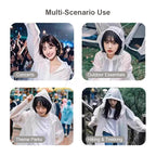 【𝗔𝗦𝗛】EVA Thick Waterproof RainCoat Outdoor Travel Rainwear Reusable Rain Coat Hoodie Poncho Baju Hujan