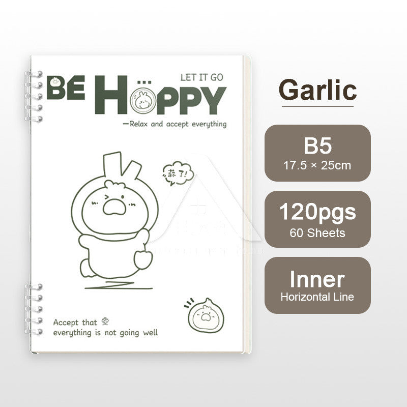 【𝗔𝗦𝗛】A5/B5 Cartoon Loose-leaf Notebook, 60 Sheets Lined Coil Notebook, Multi-functional Planner Diary Notebook 活页本