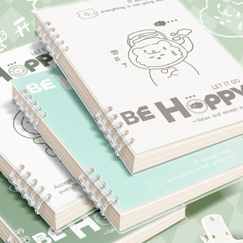 【𝗔𝗦𝗛】A5/B5 Cartoon Loose-leaf Notebook, 60 Sheets Lined Coil Notebook, Multi-functional Planner Diary Notebook 活页本