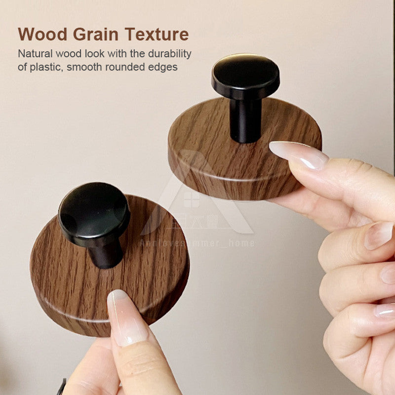 【𝗔𝗦𝗛】Hook Wall Multifunctional Suction Cup Hook Hanger Water Proof No Drill Wood Hook Bedroom
