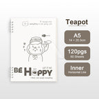 【𝗔𝗦𝗛】A5/B5 Cartoon Loose-leaf Notebook, 60 Sheets Lined Coil Notebook, Multi-functional Planner Diary Notebook 活页本