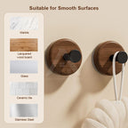 【𝗔𝗦𝗛】Hook Wall Multifunctional Suction Cup Hook Hanger Water Proof No Drill Wood Hook Bedroom