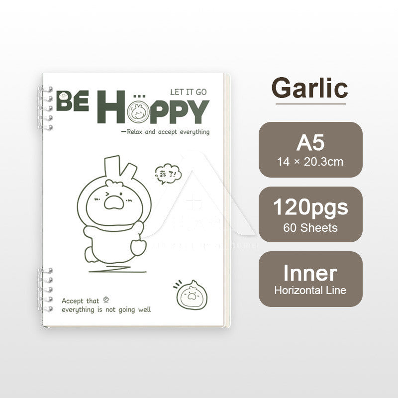 【𝗔𝗦𝗛】A5/B5 Cartoon Loose-leaf Notebook, 60 Sheets Lined Coil Notebook, Multi-functional Planner Diary Notebook 活页本