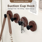 【𝗔𝗦𝗛】Hook Wall Multifunctional Suction Cup Hook Hanger Water Proof No Drill Wood Hook Bedroom