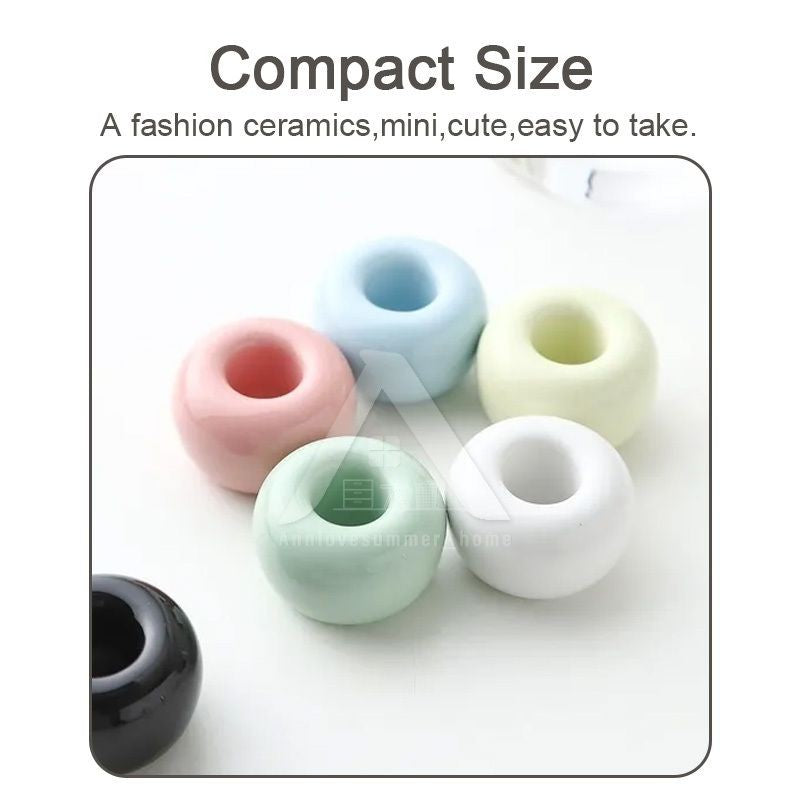【𝗔𝗦𝗛】(Anti-Mold) Creative Colour Ceramic Toothbrush Stand Wash Set Berus Gigi Storage Organizer 牙刷置物架防霉镂空