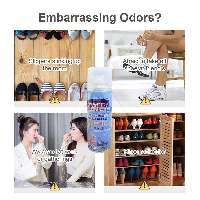 【𝗔𝗦𝗛】Shoe Deodorant Spray 260ml Anti-smell Antibacterial Shoe Freshener Pewangi Kasut 银离子鞋子除臭喷雾