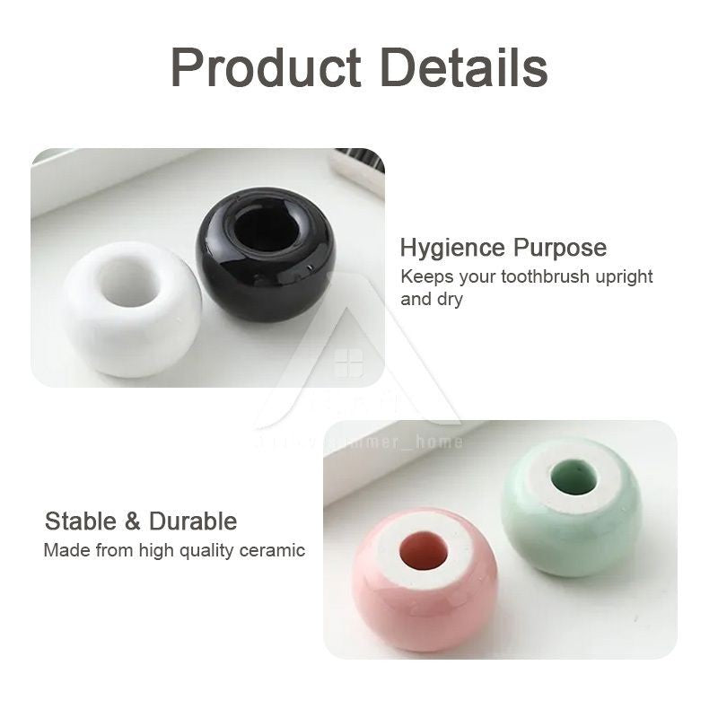 【𝗔𝗦𝗛】(Anti-Mold) Creative Colour Ceramic Toothbrush Stand Wash Set Berus Gigi Storage Organizer 牙刷置物架防霉镂空