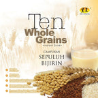 【𝗔𝗦𝗛】HEI HWANG - Ten Whole Grains, Sugar Free Halal Vegetarian 黑王十谷米 (15 sachets x 30g)