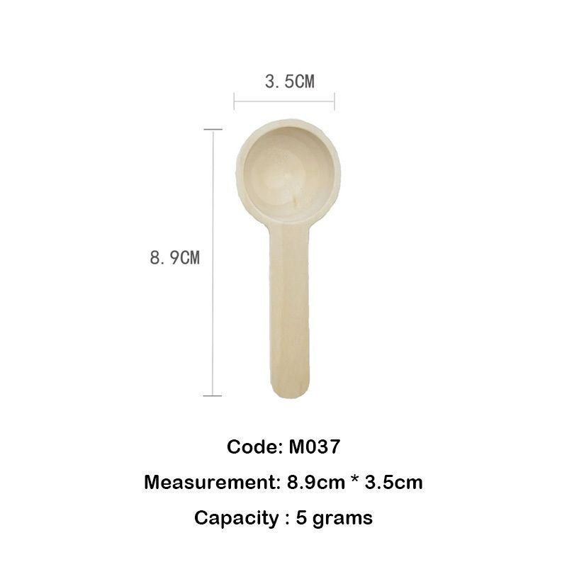 【𝗔𝗦𝗛】(1g/ 5g) Small Wooden Spoon Scoop Sudu Kayu Kecil Untuk Garam Rempah Ratus Wooden Spoon for Spices木勺奶粉勺蜂蜜勺