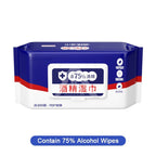 【𝗔𝗦𝗛】80pcs/pack 50pcs/box- Alcohol Wipes Sanitize Wet Tissue Antibacterial Bacteria Hand Wipes 消毒纸巾
