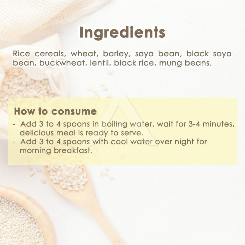 【𝗔𝗦𝗛】HEI HWANG - Natural Ten Whole Grains Cereal 黑王十谷胚芽米 500g