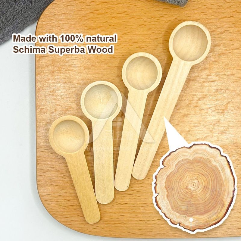 【𝗔𝗦𝗛】(1g/ 5g) Small Wooden Spoon Scoop Sudu Kayu Kecil Untuk Garam Rempah Ratus Wooden Spoon for Spices木勺奶粉勺蜂蜜勺