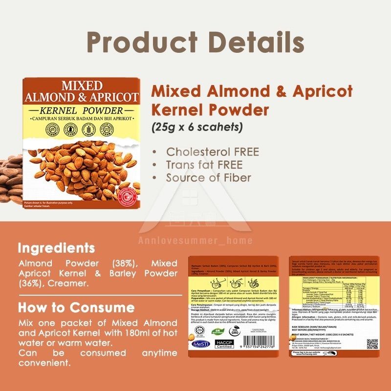 【𝗔𝗦𝗛】Hei Hwang Powder Drink Black Bean, Matcha Soybean, Almond&Apricot Kernel Powder 黑王青豆粉 抹茶粉 杏仁粉