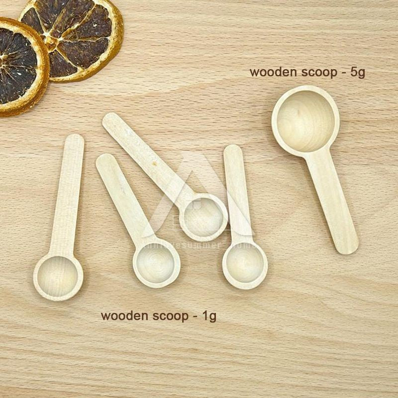【𝗔𝗦𝗛】(1g/ 5g) Small Wooden Spoon Scoop Sudu Kayu Kecil Untuk Garam Rempah Ratus Wooden Spoon for Spices木勺奶粉勺蜂蜜勺
