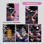 A3 Stracth Card + Bookmark City Night View (Premium 4 IN 1 SET )