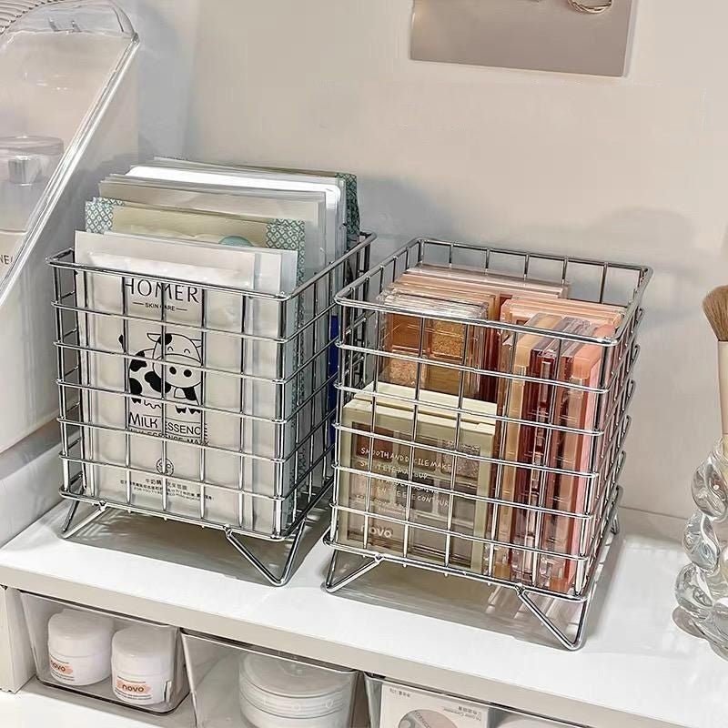 【𝗔𝗦𝗛】Ins Desktop Wrought Iron Storage Basket Coffee Capsule Storage Basket Snack Cosmetic 铁艺收纳筐