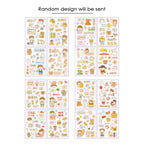 Cute Waterproof PET Stickers (20pcs/Set, 4 Designs)