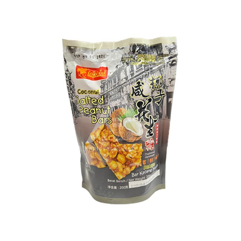 【𝗔𝗦𝗛】Loke Kee Peanut Bar Anchovies Sambal / Coconut Salted Peanut / Wasabi Salted  200g 乐记花生糖