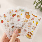 Cute Waterproof PET Stickers (20pcs/Set, 4 Designs)