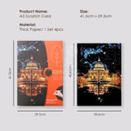 A3 Stracth Card + Bookmark City Night View (Premium 4 IN 1 SET )