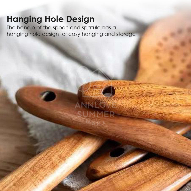 6pcs Wooden Kitchen Untensils Set