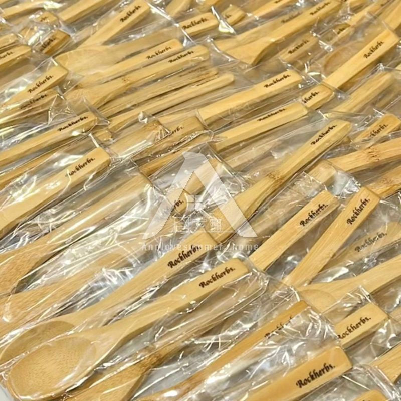 【𝗔𝗦𝗛】(Customised) Sudu Kayu- Unpainted Bamboo Wooden Spoon Dessert Honey Cooking Utensil Tools Teaspoon Kids Tableware