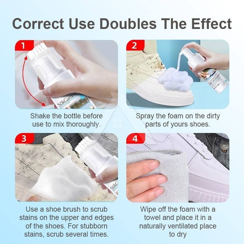 【𝗔𝗦𝗛】SukGarden White Shoe Cleaner Antioxidant Natural Formula 小白鞋清洁剂